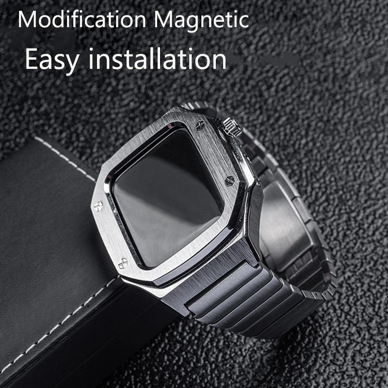 Metal Strap Stainless Steel Band for Apple Watch 9 8 7 45Mm 44Mm Wristband for Iwatch Series 6 5 4 Se Luxury Modification Kit
Metal Strap Stainless Steel Band for Apple Watch 9 8 7 45Mm 44Mm Wristband for Iwatch Series 6 5 4 Se Luxury Modification Kit