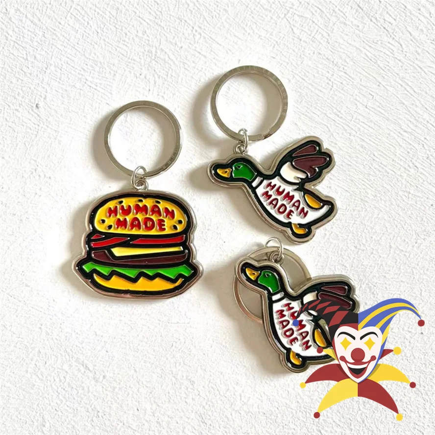 Human Made Key Chains Men Women 1:1 High-Quality Flying Duck Burger Couple Cute Metal Keychain
Human Made Key Chains Men Women 1:1 High-Quality Flying Duck Burger Couple Cute Metal Keychain