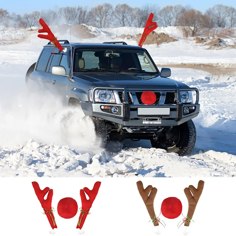 Reindeer Car Decoration Set Car Antlers Red Nose Decorations Christmas Auto Accessories Window Roof-Top & Front Grille Reindeer
Reindeer Car Decoration Set Car Antlers Red Nose Decorations Christmas Auto Accessories Window Roof-Top & Front Grille Reindeer