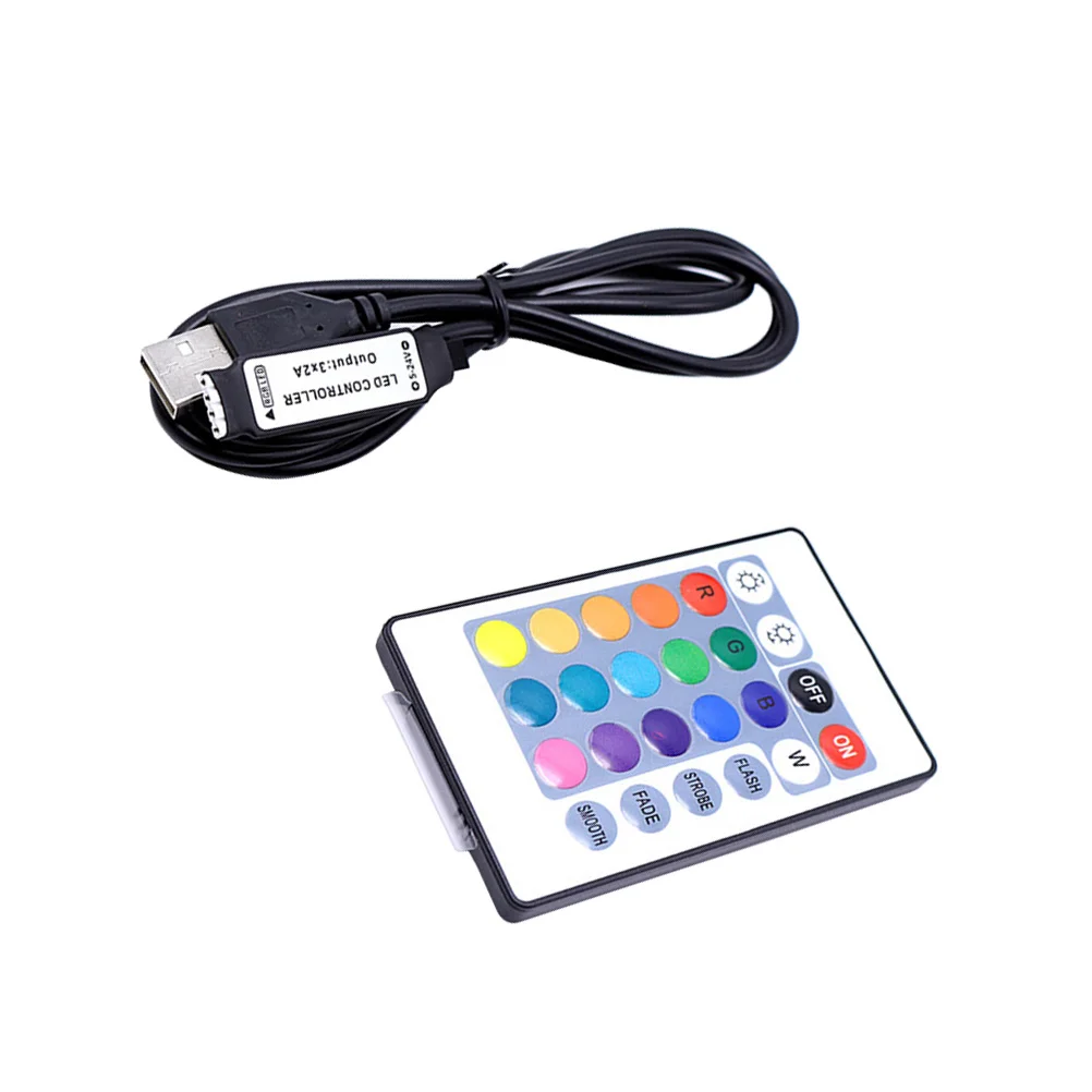 2PCS LED Controller 24 Button Powered Colorful LED Controller for Home Use Control LED
2PCS LED Controller 24 Button Powered Colorful LED Controller for Home Use Control LED