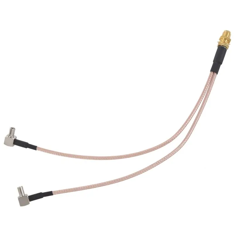 8 inch SMA Female to Y type 2 X TS9 Angle Male Connector Splitter Combiner Cable,gold&silver
8 inch SMA Female to Y type 2 X TS9 Angle Male Connector Splitter Combiner Cable,gold&silver