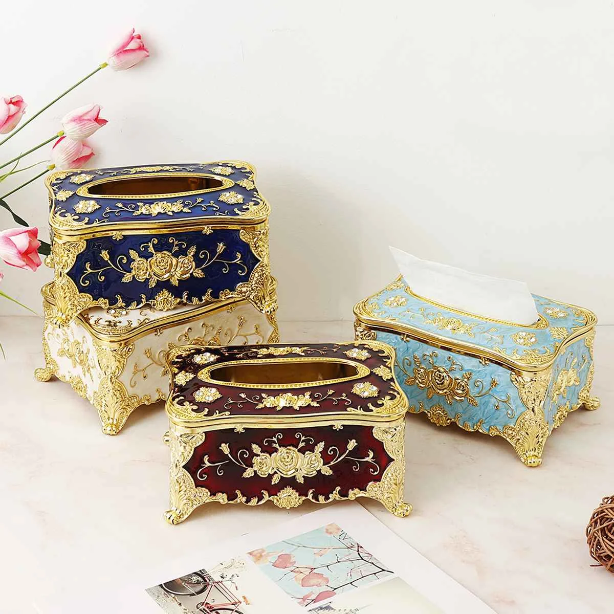European Tissue Boxes Holder Storage Box Napkin Dustproof Organizer Handkerchief Vintage Desk Toilet Paper Dispenser Home Decor
European Tissue Boxes Holder Storage Box Napkin Dustproof Organizer Handkerchief Vintage Desk Toilet Paper Dispenser Home Decor