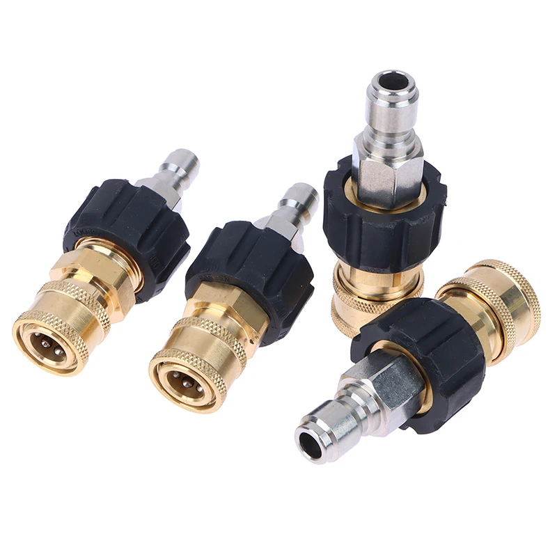 Pressure Washer Quick Connect Fittings M22 14/15mm to 1/4 3/8 Inch Pressure Washer Hose & Gun Adapter Max 4500 PSI
Pressure Washer Quick Connect Fittings M22 14/15mm to 1/4 3/8 Inch Pressure Washer Hose & Gun Adapter Max 4500 PSI