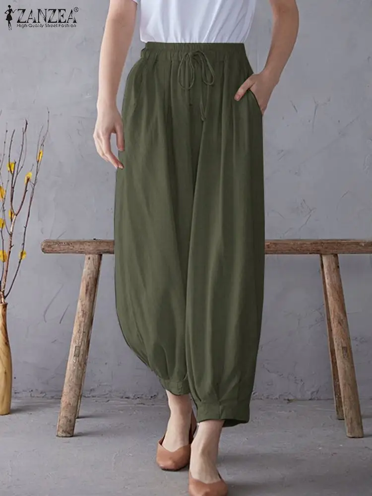 ZANZEA Summer Harem Pants Vintage Elastic Waist Solid Long Trousers Oversize Casual Loose Pantalon Baggy Turnip Palazzo 2023
ZANZEA Summer Harem Pants Vintage Elastic Waist Solid Long Trousers Oversize Casual Loose Pantalon Baggy Turnip Palazzo 2023