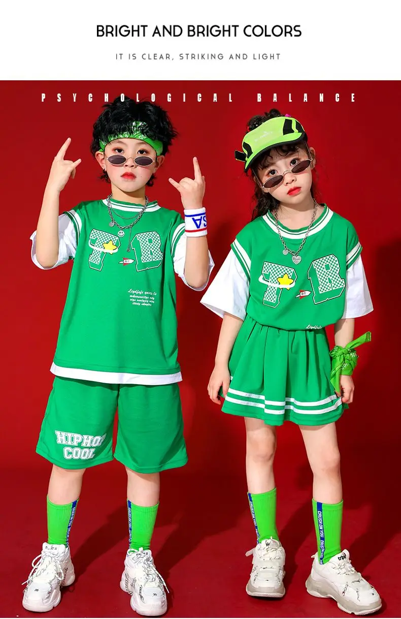 Детская концертная одежда в стиле хип-хоп, футболка для чарлидинга, шорты, уличная одежда, баскетбольная униформа для девочек и мальчиков, танцевальный костюм, одежда
Детская концертная одежда в стиле хип-хоп, футболка для чарлидинга, шорты, уличная одежда, баскетбольная униформа для девочек и мальчиков, танцевальный костюм, одежда