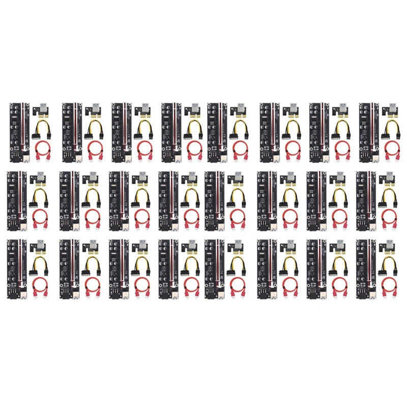 24Pcs VER009S Plus Riser Card SATA 1X To 16X 6Pin USB 3.0 Cable PCIE PCI-E PCI Express Adapter Extender Mining Miner
24Pcs VER009S Plus Riser Card SATA 1X To 16X 6Pin USB 3.0 Cable PCIE PCI-E PCI Express Adapter Extender Mining Miner