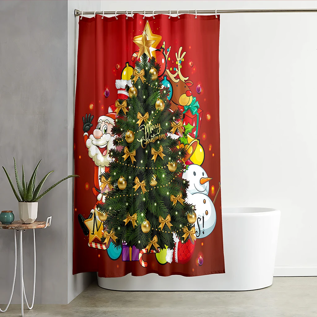 3D Printing Custom Farmhouse Christmas Funny Waterproof Polyester Bathroom Shower Curtain Bath Bathroom Decor With Hooks
3D Printing Custom Farmhouse Christmas Funny Waterproof Polyester Bathroom Shower Curtain Bath Bathroom Decor With Hooks