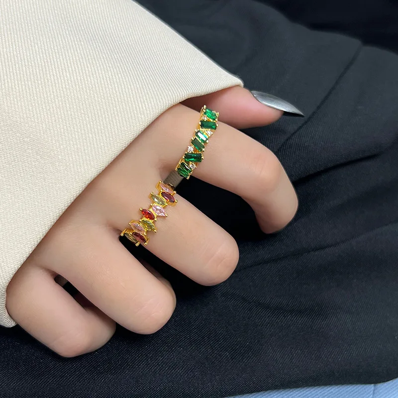Zircon Green Rings For Women Gold Plated Stainless Steel Ring Wedding Engaement Rings Female Luxury Jewelry Gifts anillos mujer
Zircon Green Rings For Women Gold Plated Stainless Steel Ring Wedding Engaement Rings Female Luxury Jewelry Gifts anillos mujer