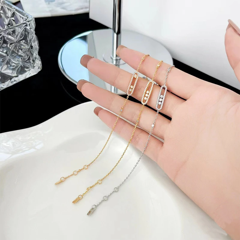 Classic removable 3 diamond sterling silver bracelet. Move the diamond. Luxury French jewelry, holiday gifts
Classic removable 3 diamond sterling silver bracelet. Move the diamond. Luxury French jewelry, holiday gifts