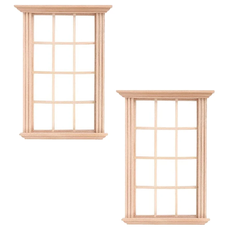 2Pcs Mini Furniture Doll House Miniature Window Frame Model Decoration Windows Dollhouse Furniture Toy
2Pcs Mini Furniture Doll House Miniature Window Frame Model Decoration Windows Dollhouse Furniture Toy