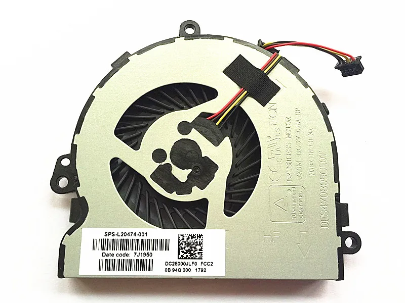 

SSEA New CPU Cooling Cooler Fan for HP 15-DA 15-DB 15-DR 15Q-DX 15T-DS TPN-C129 TPN-C130 laptop L20474-001 DFS470805CLOT