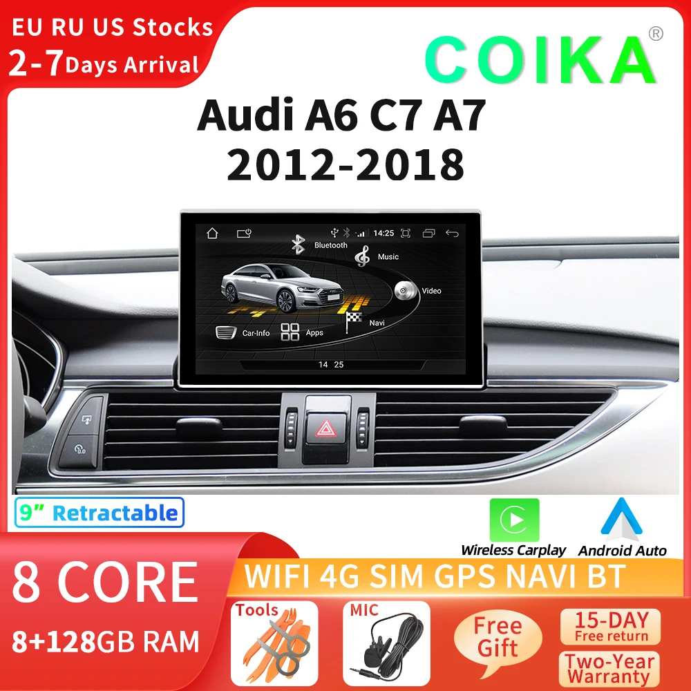 9 Inch Android 12 Car GPS Navi Stereo For Audi A6 C7 A7 2012-2018 WIFI SIM BT Carplay Auto IPS Touch Screen Multiedia Player
9 Inch Android 12 Car GPS Navi Stereo For Audi A6 C7 A7 2012-2018 WIFI SIM BT Carplay Auto IPS Touch Screen Multiedia Player