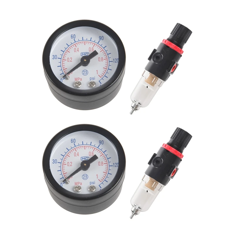 2X 1/4 Air Compressor Filter Water Separator Trap Tools Kit With Regulator AFR-2000
2X 1/4 Air Compressor Filter Water Separator Trap Tools Kit With Regulator AFR-2000