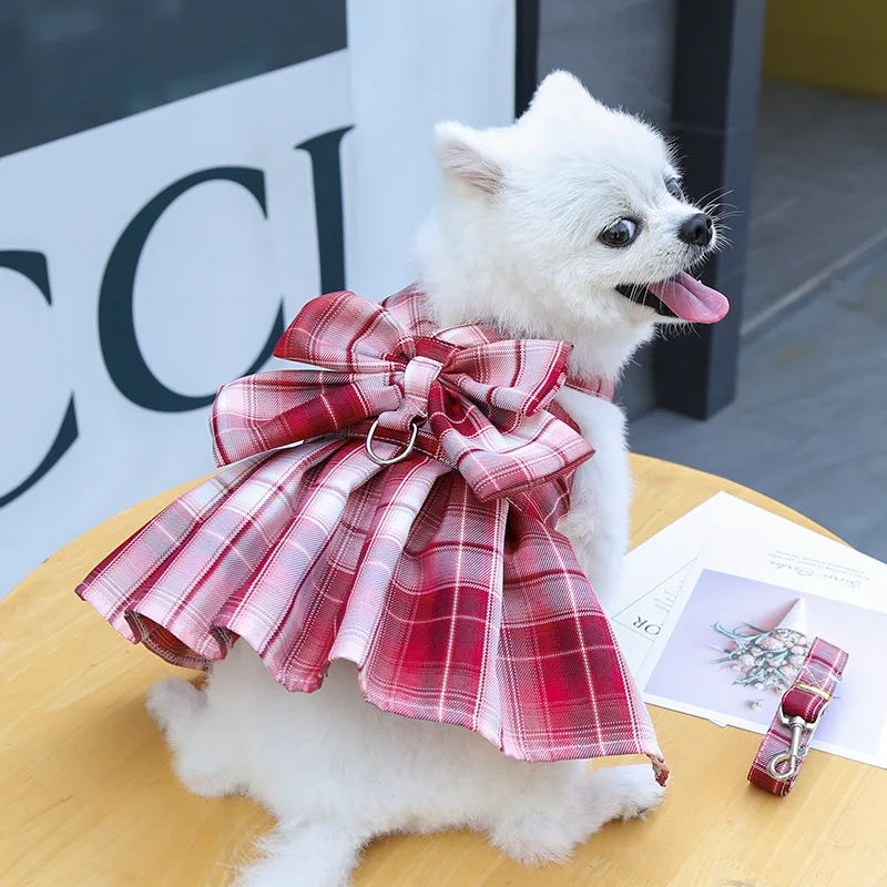 Autumn Winter Small And Medium-sized Dog Cat Clothes Dress Plaid Shirt Beautiful Dog Clothes Coat Walking Dogs Leash Pet Clothes
Autumn Winter Small And Medium-sized Dog Cat Clothes Dress Plaid Shirt Beautiful Dog Clothes Coat Walking Dogs Leash Pet Clothes