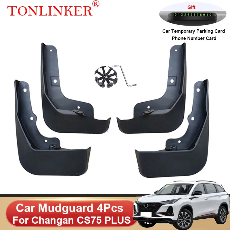 

TONLINKER Car Mudguard For Changan CS75 PLUS 2020 2021 2022 Mudguards Splash Guards Front Rear Fender Mudflaps Accessories