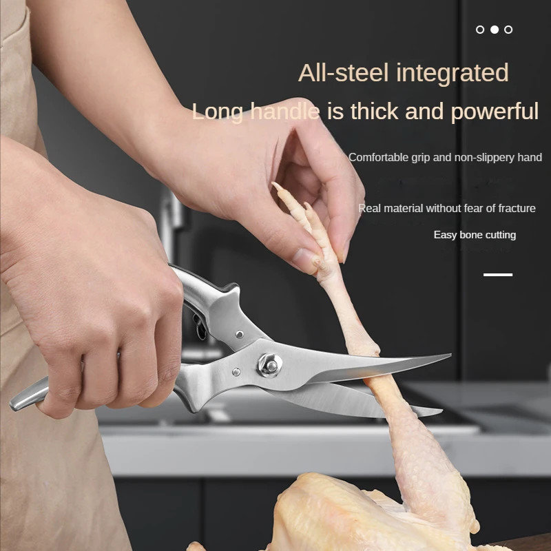 Kitchen scissors Household stainless steel powerful scissors Multi-functional meat bone barbecue food scissors
Kitchen scissors Household stainless steel powerful scissors Multi-functional meat bone barbecue food scissors