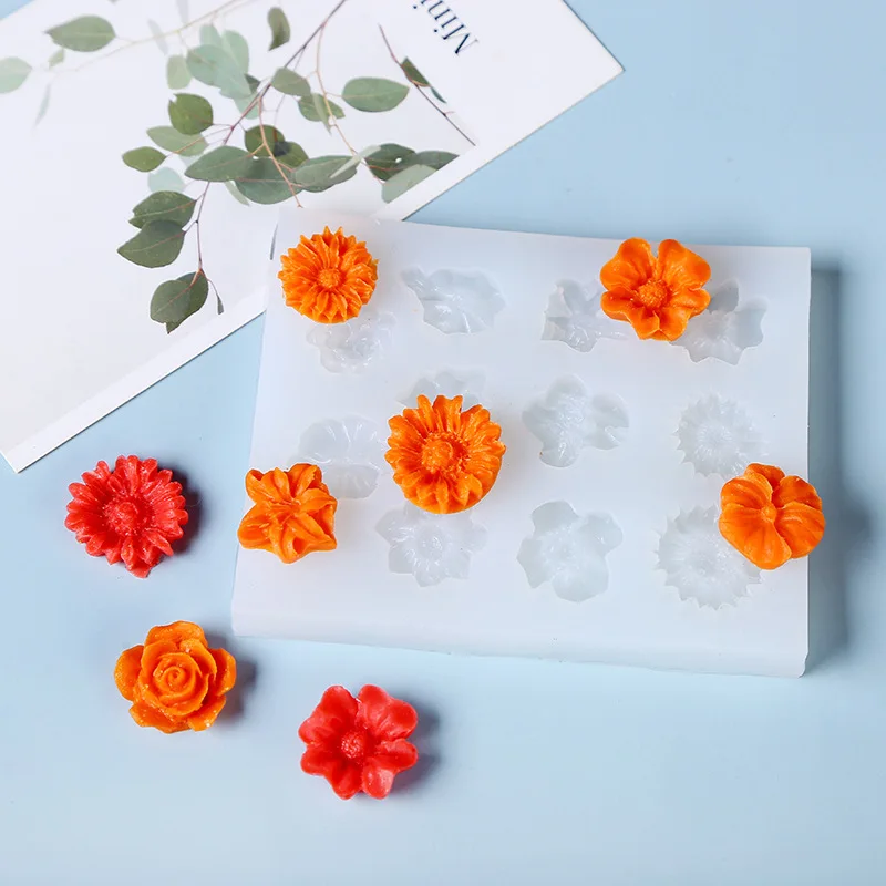 More than 2023 combination small flower diy aromatherapy candle silicone mold plaster decoration fondant cake baking mold
More than 2023 combination small flower diy aromatherapy candle silicone mold plaster decoration fondant cake baking mold