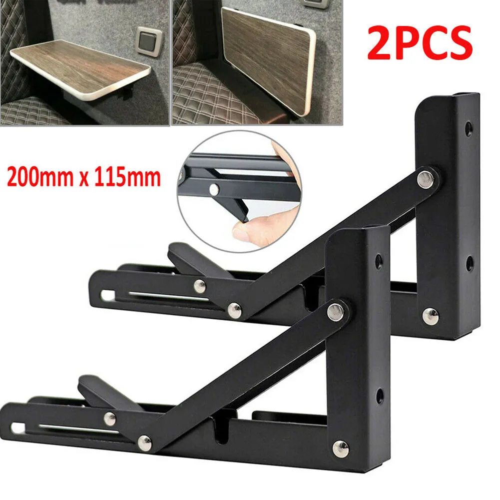 2Pcs Campervan Folding Bracket Table Shelf Motorhome Caravan Black Finish Stainless Steel Mini Folding Table Car Accessories LFM
2Pcs Campervan Folding Bracket Table Shelf Motorhome Caravan Black Finish Stainless Steel Mini Folding Table Car Accessories LFM