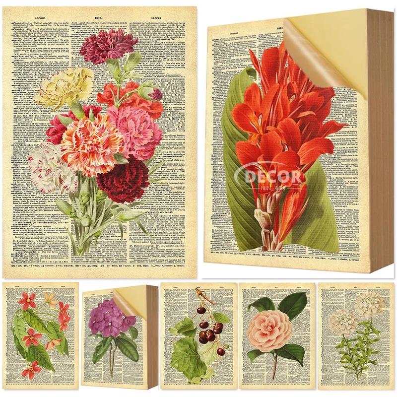 Retro Flower Market Wall Stickers Flowers on Books Wall Art Poster Office Painting Living Room Home Decoration Mural Wallpaper
Retro Flower Market Wall Stickers Flowers on Books Wall Art Poster Office Painting Living Room Home Decoration Mural Wallpaper