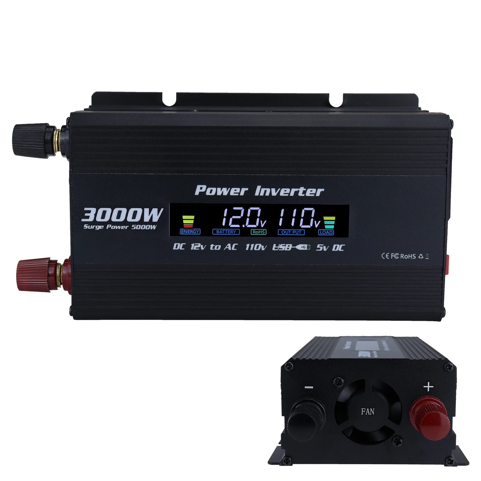 5000W Power Inverter Modified Sine Waves 5000W Inverter 12v To 110v AC Converter USB Inverter And Car Cigarettes Lighter For
5000W Power Inverter Modified Sine Waves 5000W Inverter 12v To 110v AC Converter USB Inverter And Car Cigarettes Lighter For
