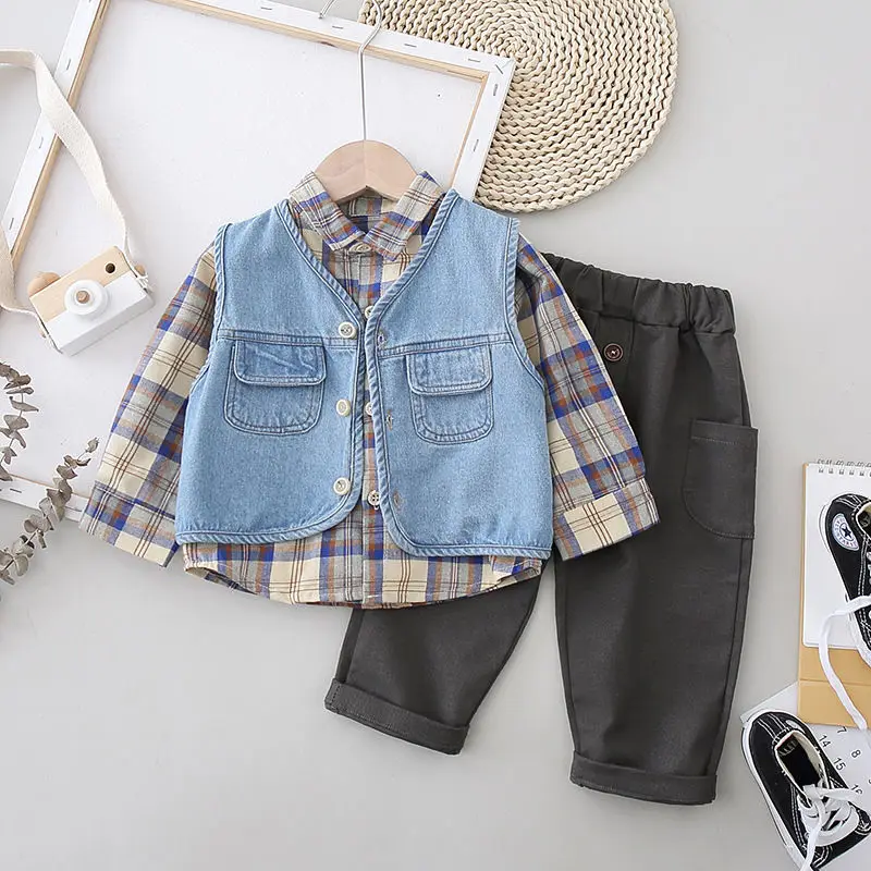 Красивое детское весеннее платье костюм для отдыха для детей 1-5 лет, весенние костюмы для маленьких мальчиков ковбойский жилет комплект из 3...
Красивое детское весеннее платье костюм для отдыха для детей 1-5 лет, весенние костюмы для маленьких мальчиков ковбойский жилет комплект из 3...