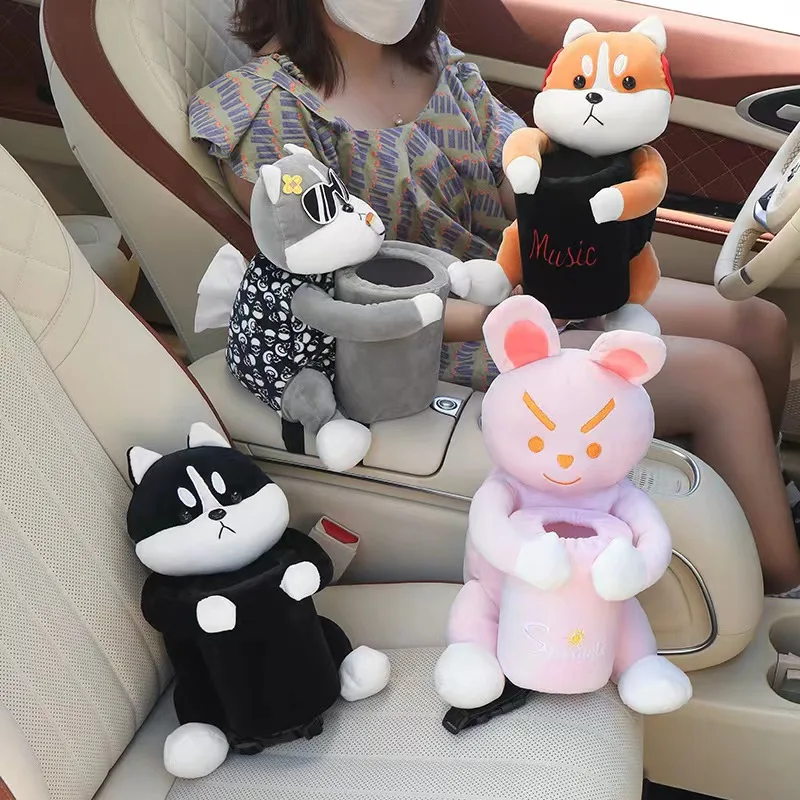 Car Tissue Box Trash Can Two-in-one Car Armrest Box Storage Pumping Tissue Box Cartoon Animal Car Interior Decoration
Car Tissue Box Trash Can Two-in-one Car Armrest Box Storage Pumping Tissue Box Cartoon Animal Car Interior Decoration