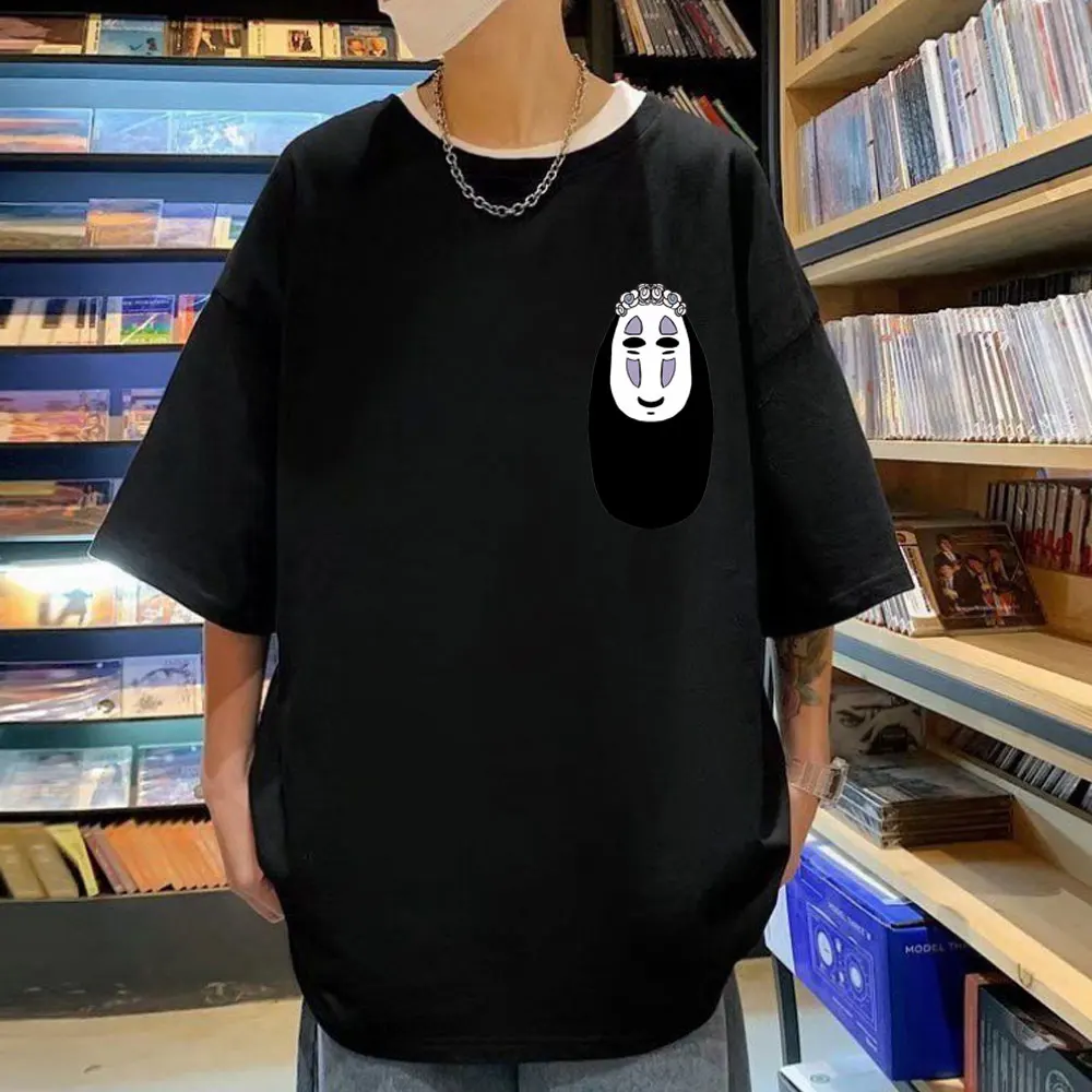 Japan Anime Spirited Away No Face Man Print T Shirt Men Women Street Casual Short Sleeve T Shirt Fashion Hip Hop Loose T Shirts
Japan Anime Spirited Away No Face Man Print T Shirt Men Women Street Casual Short Sleeve T Shirt Fashion Hip Hop Loose T Shirts