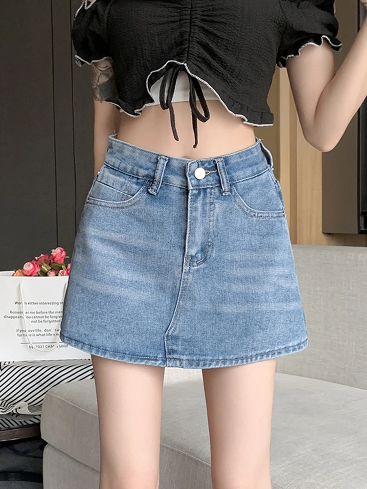 Ailegogo Summer Women Vintage High Waist Loose Blue Short Denim Skirt Streetwear Female Button A-line Jeans Skirts Bottoms
Ailegogo Summer Women Vintage High Waist Loose Blue Short Denim Skirt Streetwear Female Button A-line Jeans Skirts Bottoms