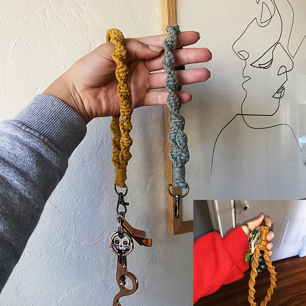 1PC Cotton Rope Braided Bracelet Keychain Women Men Keyring Wrist Lanyard Supplies Fashion Jewelry Accessories 20*2.5cm
1PC Cotton Rope Braided Bracelet Keychain Women Men Keyring Wrist Lanyard Supplies Fashion Jewelry Accessories 20*2.5cm