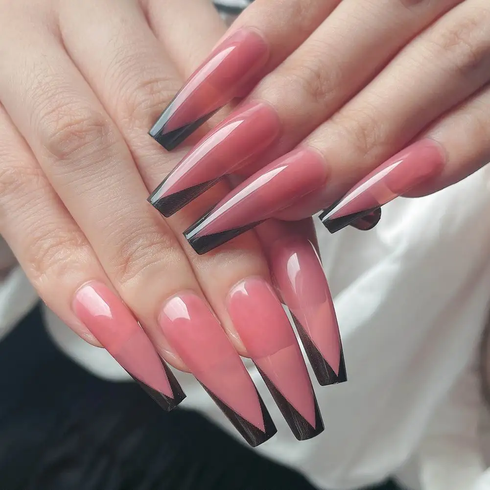 24Pcs/Box Press On Nails Long Coffin French False Nails Full Cover Arcylic Nail Art Tips For Grils Women Artificial Nails
24Pcs/Box Press On Nails Long Coffin French False Nails Full Cover Arcylic Nail Art Tips For Grils Women Artificial Nails