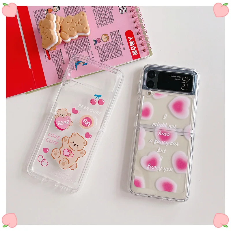 Lovely Cartoon Love Heart Bear Phone Case for Samsung Galaxy Z Flip 4 3 Hard Cover for ZFlip3 Zflip4 Solid Shell Bracket
Lovely Cartoon Love Heart Bear Phone Case for Samsung Galaxy Z Flip 4 3 Hard Cover for ZFlip3 Zflip4 Solid Shell Bracket