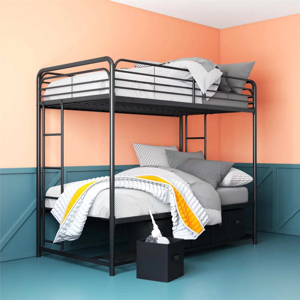 Mainstays Twin over Twin Metal Bunk Bed with Storage Bins, Black bed frame furniture bedroom
Mainstays Twin over Twin Metal Bunk Bed with Storage Bins, Black bed frame furniture bedroom