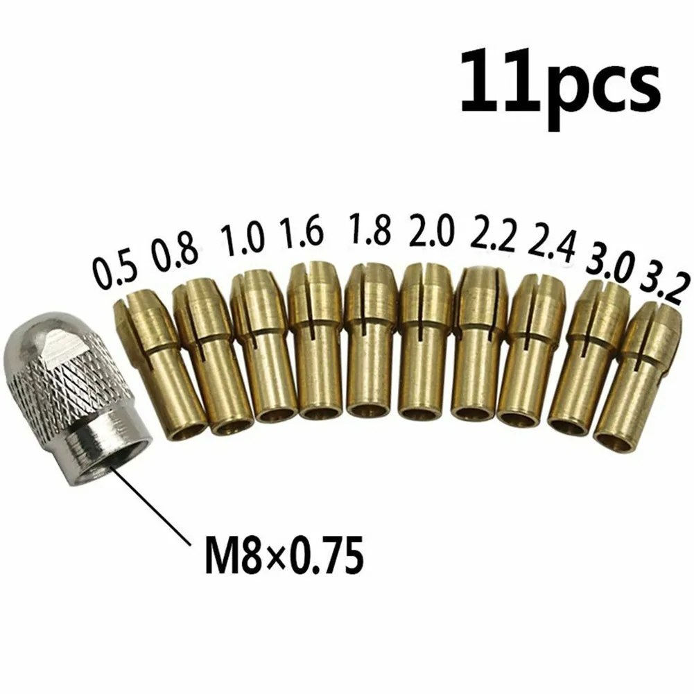 Copper Sandwich Chuck With Silver Nut Mini Drill Power Tool Brass Collet Chuck Practical Power Tool Accessories Replacement
Copper Sandwich Chuck With Silver Nut Mini Drill Power Tool Brass Collet Chuck Practical Power Tool Accessories Replacement