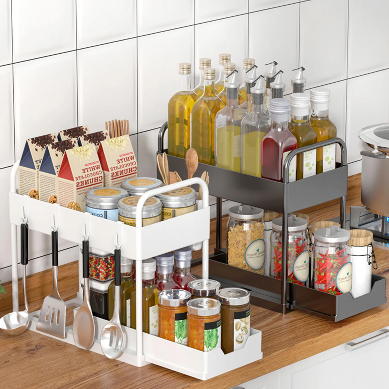 Pull Out Under Sink Cabinet Organizer 2 Tier Stackable Sliding Organizer Drawer For Housewarming Gifts Durable & Long-Lasting
Pull Out Under Sink Cabinet Organizer 2 Tier Stackable Sliding Organizer Drawer For Housewarming Gifts Durable & Long-Lasting