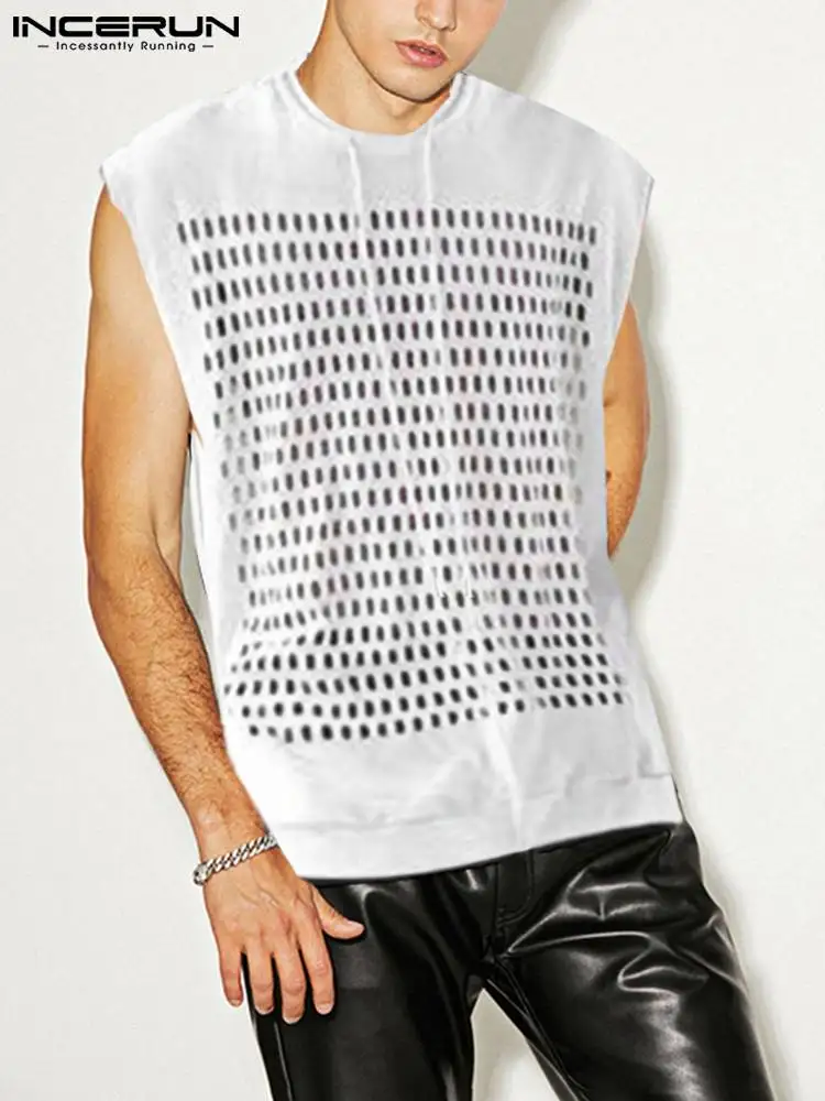 Men Tank Tops Solid Color O-neck Sleeveless 2022 Workout Hollow Out Sexy Casual Vests Streetwear Men Clothing INCERUN Plus Size
Men Tank Tops Solid Color O-neck Sleeveless 2022 Workout Hollow Out Sexy Casual Vests Streetwear Men Clothing INCERUN Plus Size