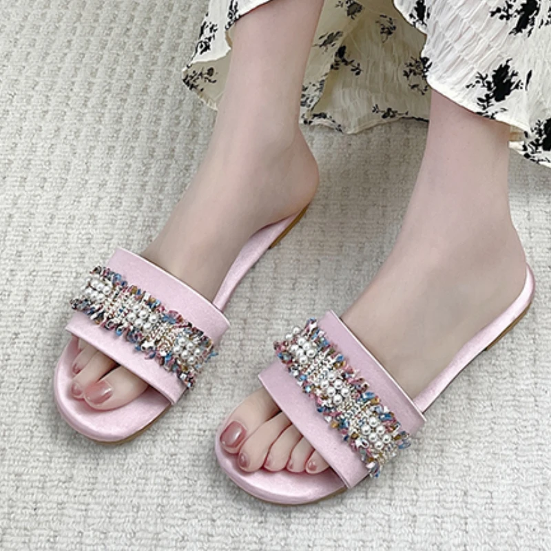 Women Slippers Sandals Flip Flops Flats Summer String Bead Fashion Breathable Non-slip Shoes Woman Slides Lady Casual Female
Women Slippers Sandals Flip Flops Flats Summer String Bead Fashion Breathable Non-slip Shoes Woman Slides Lady Casual Female