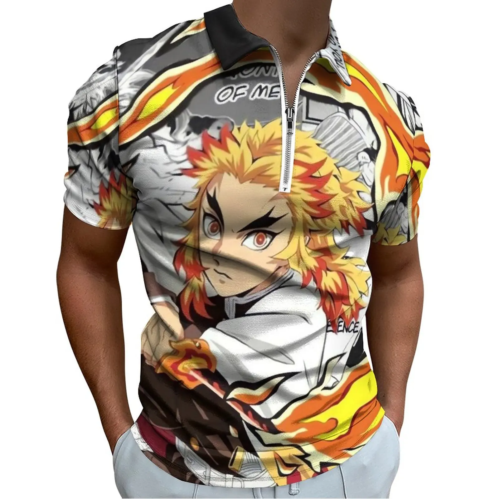Demon Slayer Japanese Casual T-Shirts Rengoku Kyojuro Polo Shirts Zipper Stylish Shirt Men Graphic Clothing Plus Size
Demon Slayer Japanese Casual T-Shirts Rengoku Kyojuro Polo Shirts Zipper Stylish Shirt Men Graphic Clothing Plus Size