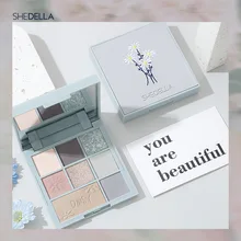 Embroidery Eight Colors Eyeshadow Palette The New Tulip Daisy Sequins Matte Pearlescent Makeup Eye Shadow Cosmetic
