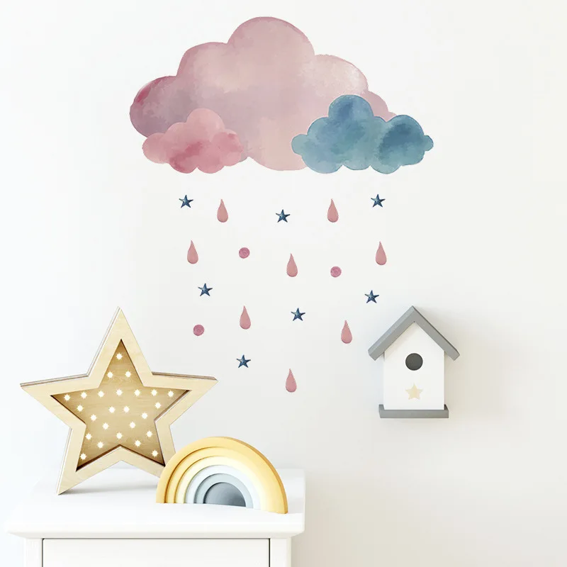 Watercolor Heart Clouds Wall Stickers for Baby Girls Room Wall Decor Removable PVC Wall Decals Home Decor Wallpapers DIY Murals
Watercolor Heart Clouds Wall Stickers for Baby Girls Room Wall Decor Removable PVC Wall Decals Home Decor Wallpapers DIY Murals