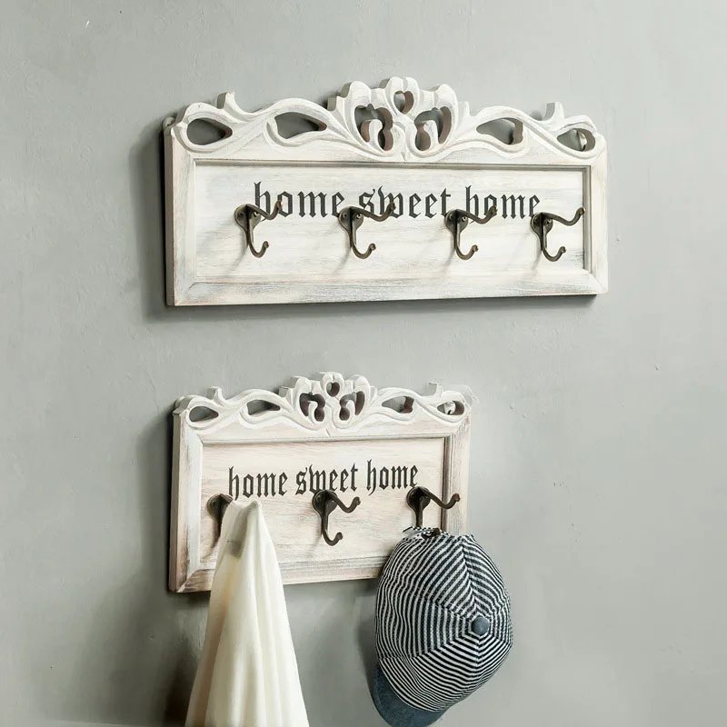 American Country Carved Hook Porch Wall Hanging Coat Rack Key Holder Hanger Home Decorative Acceessories Room Organizers Storage
American Country Carved Hook Porch Wall Hanging Coat Rack Key Holder Hanger Home Decorative Acceessories Room Organizers Storage