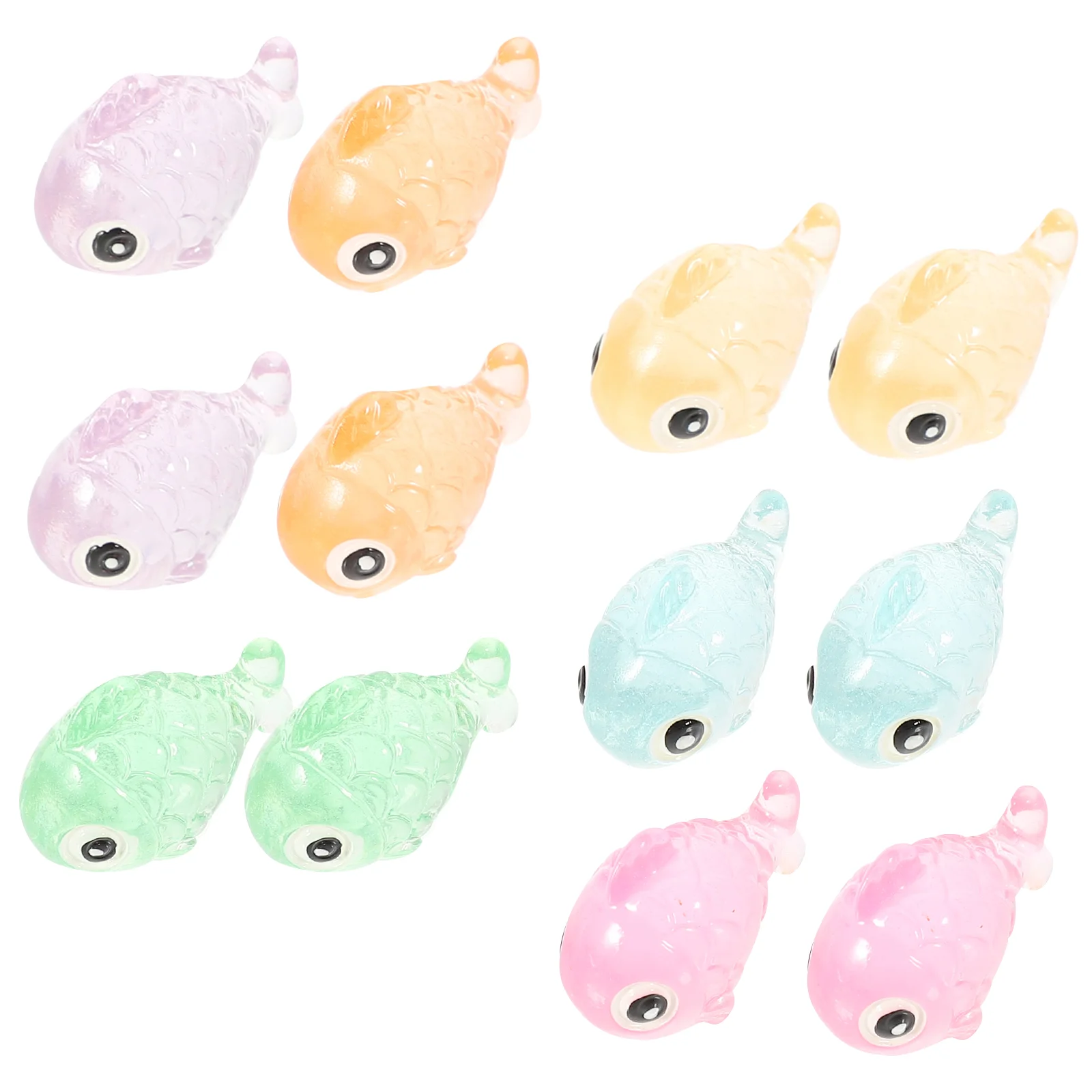 12 Pcs Glow The Dark Fish Statue Decoration Miniature Figurines Glowing Ornament Resin Luminous 
12 Pcs Glow The Dark Fish Statue Decoration Miniature Figurines Glowing Ornament Resin Luminous