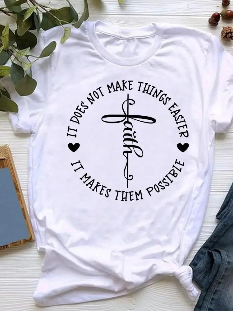 Faith Trend 90s Lovely Women Graphic T-shirt Clothing Fashion Short Sleeve Clothes Print T Shirt Basic Tee Summer Kawaii Top
Faith Trend 90s Lovely Women Graphic T-shirt Clothing Fashion Short Sleeve Clothes Print T Shirt Basic Tee Summer Kawaii Top