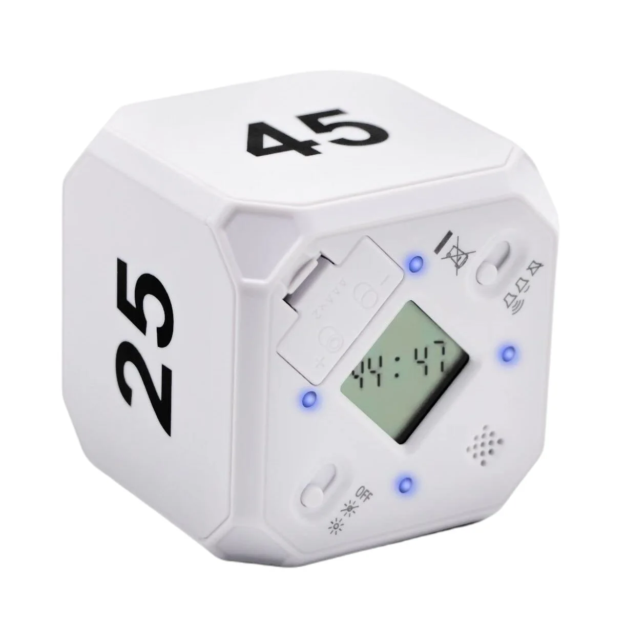 Cube-Timer Kitchen Timer Gravity Sensor Flip Meditation Timer Management and Countdown 5-15-25-45 Min(White)
Cube-Timer Kitchen Timer Gravity Sensor Flip Meditation Timer Management and Countdown 5-15-25-45 Min(White)