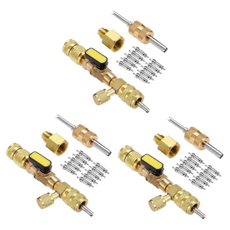 Инструмент для снятия сердечника клапана 3X R410A R22, монтажный инструмент двойного размера SAE 1/4 и 5/16 портов для R404A R407C R134A R12 R32 HVAC 
Инструмент для снятия сердечника клапана 3X R410A R22, монтажный инструмент двойного размера SAE 1/4 и 5/16 портов для R404A R407C R134A R12 R32 HVAC