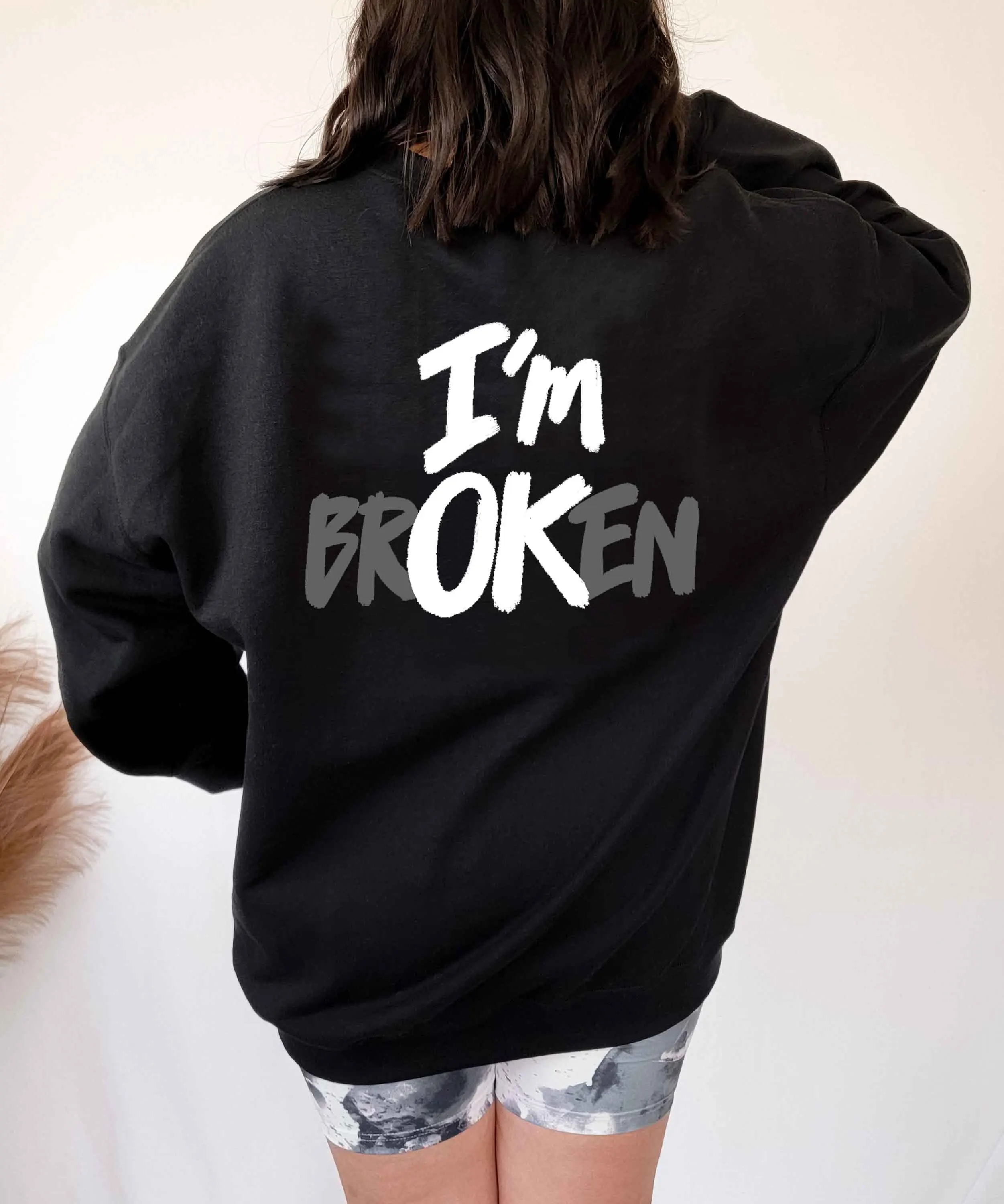 I'm ok broken sweatshirt gothic women fashion youngs hipster vitnage party street style pullovers cotton summer spring tops
I'm ok broken sweatshirt gothic women fashion youngs hipster vitnage party street style pullovers cotton summer spring tops