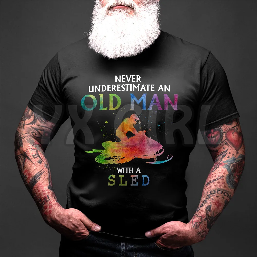 Summer Fashion Men's For Women's t shirt Snowmobiling Never old man 2D Printed T Shirts Tee Tops Unisex 100% Cotton Black Tees
Summer Fashion Men's For Women's t shirt Snowmobiling Never old man 2D Printed T Shirts Tee Tops Unisex 100% Cotton Black Tees