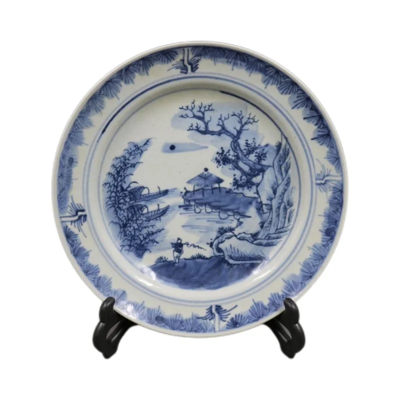 In the middle of the Qing Dynasty All Hand-painted Landscape Characters Story Plates Dishes Old Porcelain Ornaments Antiques 
In the middle of the Qing Dynasty All Hand-painted Landscape Characters Story Plates Dishes Old Porcelain Ornaments Antiques