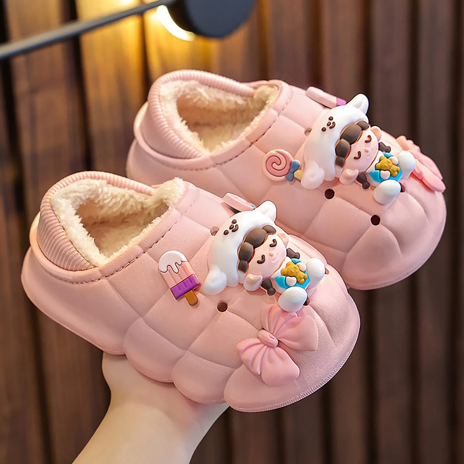 Kid Indoor Slipper Winter Cartoon Bowknot Little Girl Children Cotton Slippers Girls Non Positioning Decorations Non Slip Cute
Kid Indoor Slipper Winter Cartoon Bowknot Little Girl Children Cotton Slippers Girls Non Positioning Decorations Non Slip Cute