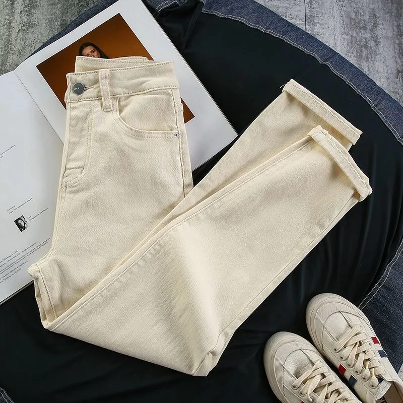 Apricot Jeans: Women's New Straight Pants In 2022 Are Thin. Korean Version of High Waist Harun Daddy Radish Pants
Apricot Jeans: Women's New Straight Pants In 2022 Are Thin. Korean Version of High Waist Harun Daddy Radish Pants