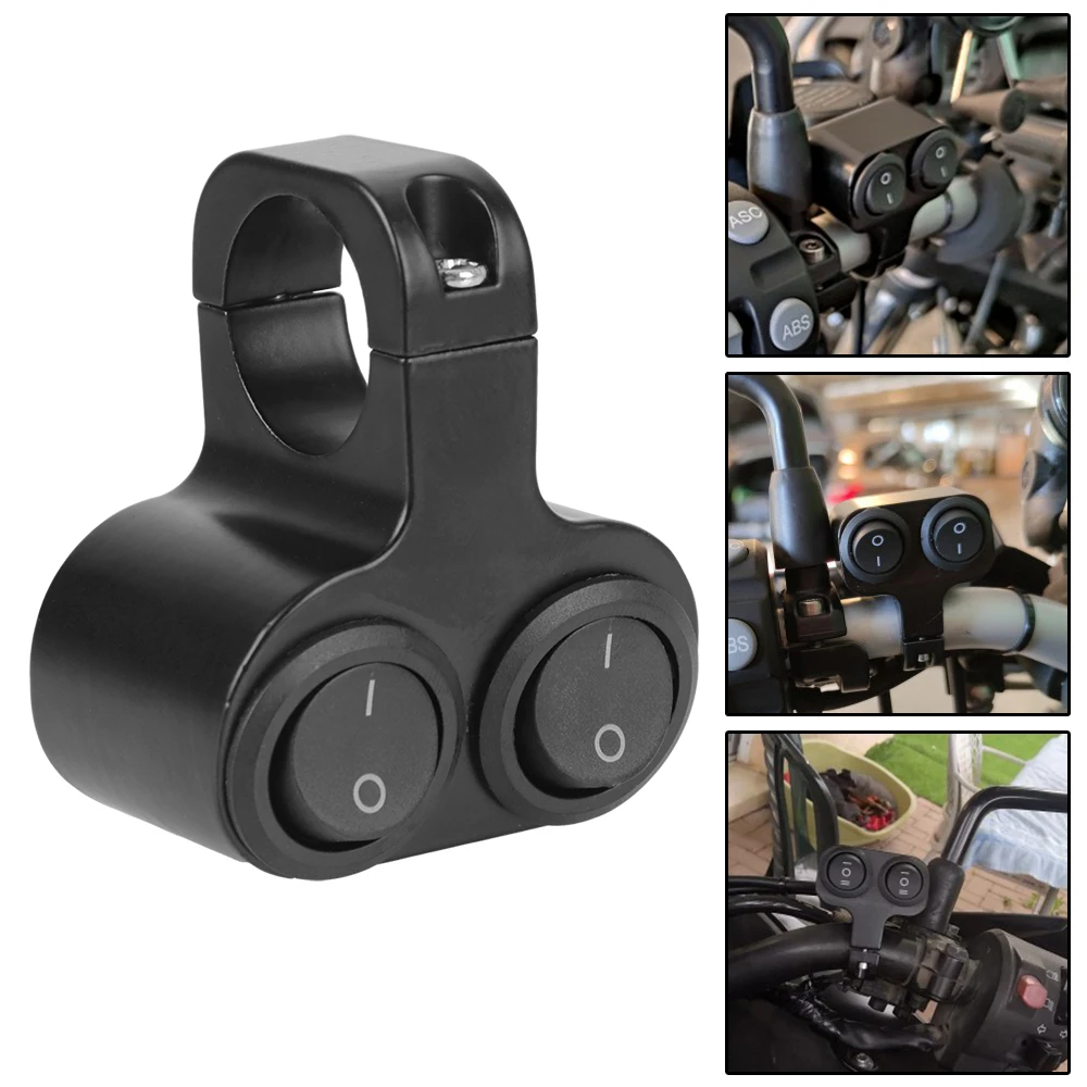 Aluminum Alloy 12V Headlight Switch Dual Button Control Flasher Speaker Switch 7/8in 22mm Motorcycle Handlebar 
Aluminum Alloy 12V Headlight Switch Dual Button Control Flasher Speaker Switch 7/8in 22mm Motorcycle Handlebar